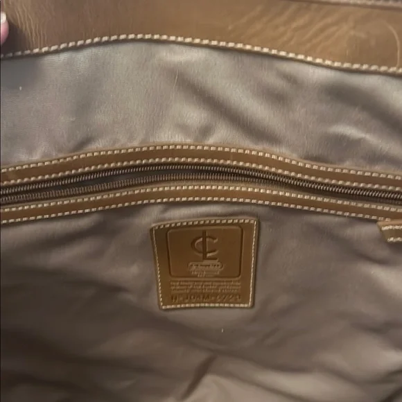 Coach Stylish Tan and Brown Tote Bag Bags